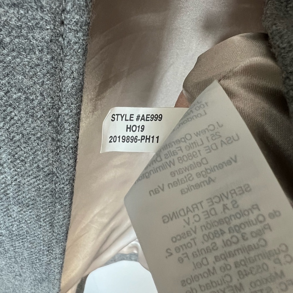 J..Crew | Double Serge Wool Coat | Heather Graphite | 4 - Picture 6 of 7
